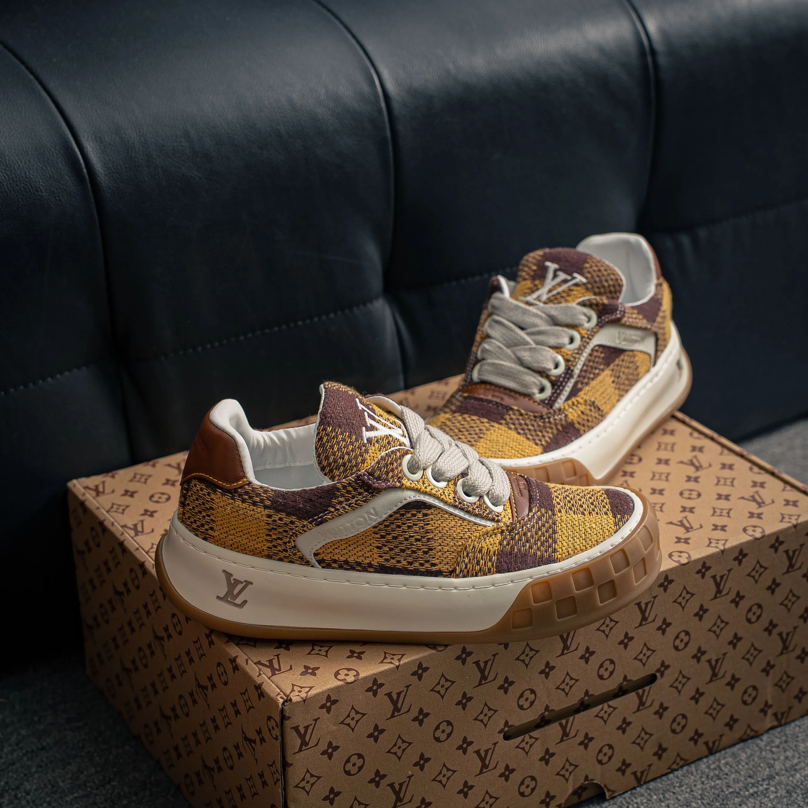 【YS 】 Premium -- LOUIS VUITTON Tilted Series｜2026 LV Tilted Low Sneakers Series Low-Top Retro
